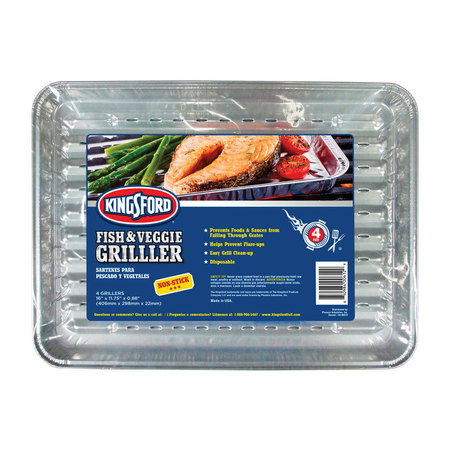 KINGSFORD GRILL PAN 16X12"" 4PK BBP0490TB